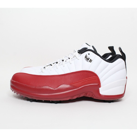 Air Jordan XII 12 Low Golf Shoes White Red Varsity DH4120-161 Men's Size 9.5 New - Picture 3 of 10